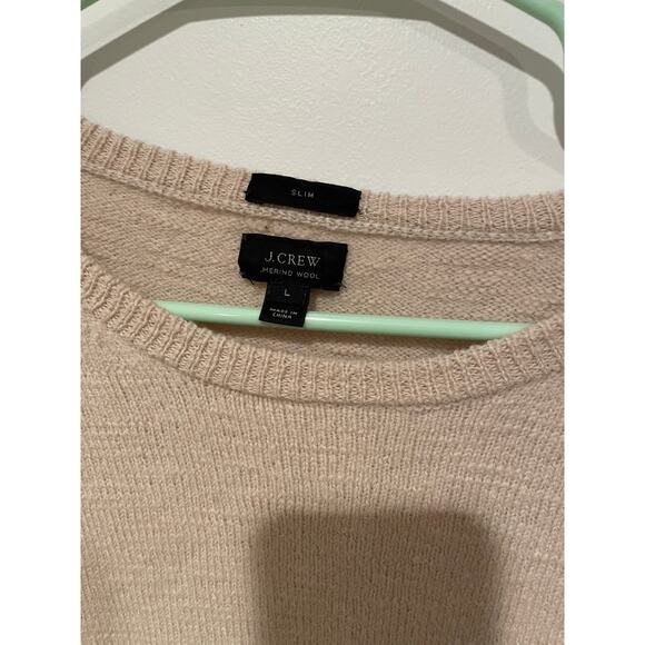 J. crew merino wool cream sweater slim large - Picture 3 of 4